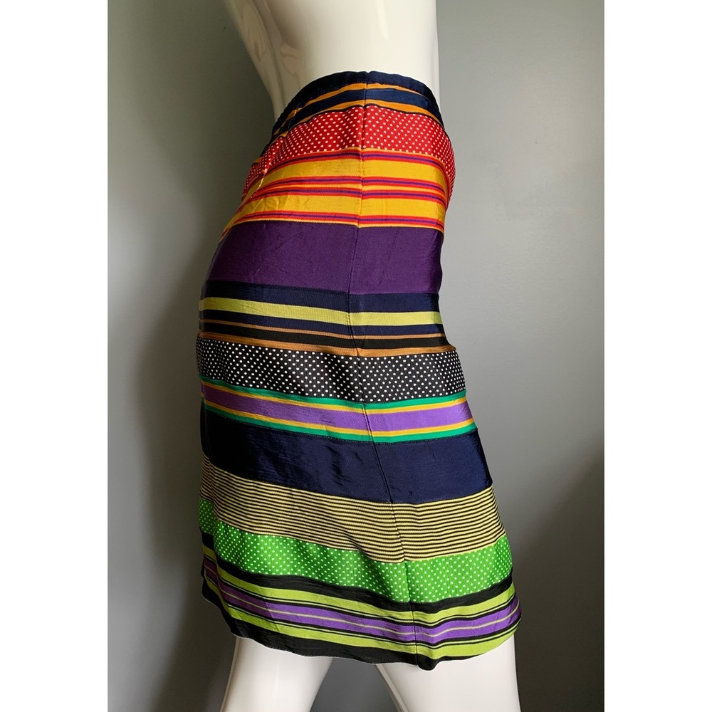 J. McLaughlin : multicolored ribbon zippered skirt